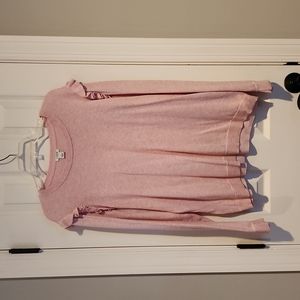 J.Crew Light Pink Sweater with ruffle shoulder